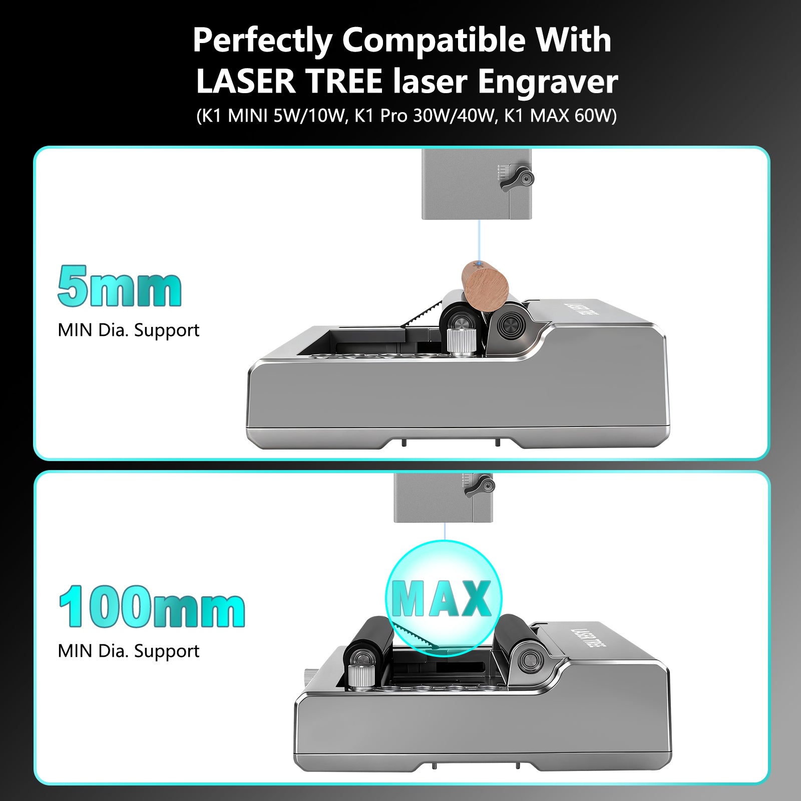 LASER TREE Rotary Roller for Cylinder Engraving