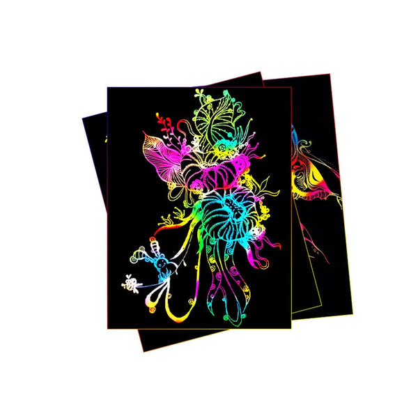 Magic Scratch Paper 50 Pcs A4 Set