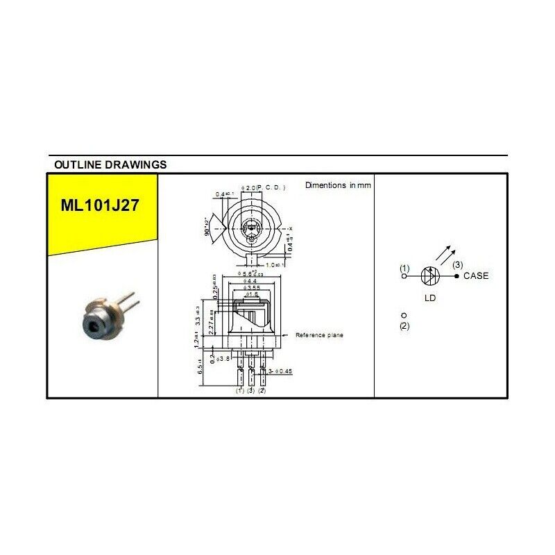 Mitsubishi ML101J27 660nm 130mW Red Laser Diode - LASER TREE