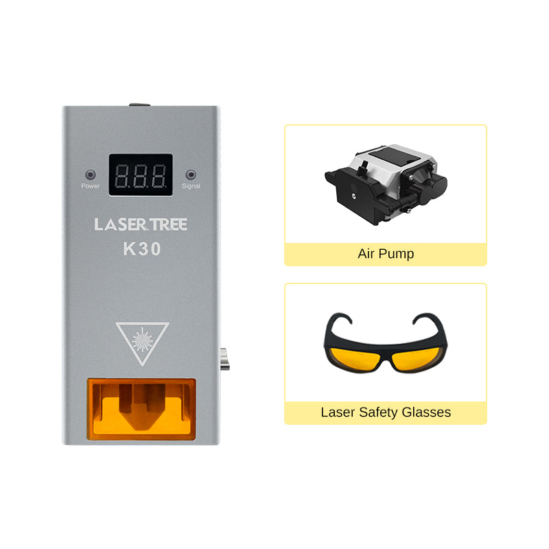 K30 Bundle [K30 30W Laser Module + Air Pump + Laser Safety Glasses]